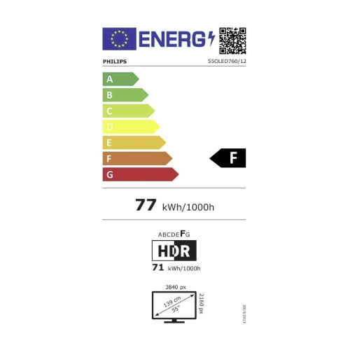 Televizor OLED Philips 55OLED760, 139 cm, 4K UHD, HDR, Smart TV, control vocal, 120 Hz