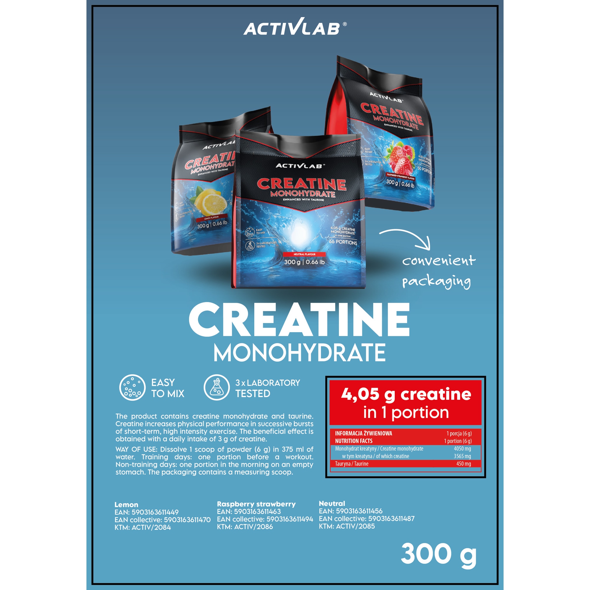 Supliment nutritiv, Activlab, Creatine Monohydrate, Creatina monohidrat ...