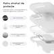 Husa CASEY STUDIOS™ pentru Apple iPhone 16 Pro Max, Soft Silicone Premium, Microfibra in Interior, Ultra Slim, pentru Incarcare Wireless, Margini Ridicate pentru Protectia Ecranului si a Camerelor, Alb