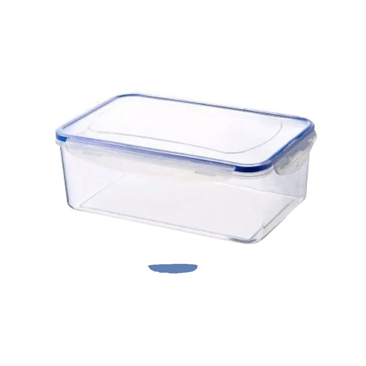 Cutii alimentare, design stivuibil, 2200ml, plastic, transparent