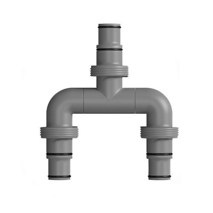 Комплект от 2 съединителя за тръби за басейн, PVC, устойчиви на ръжда