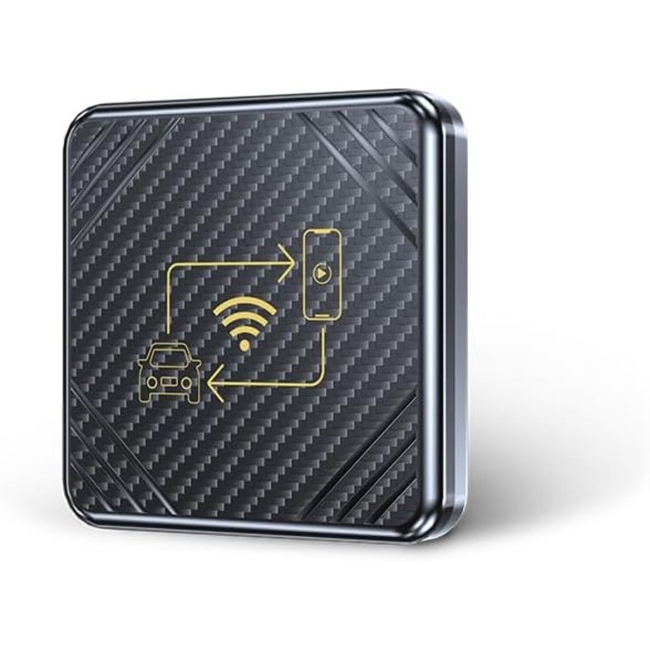 Adaptor auto wireless 2-in-1 CarPlay si Android, USB-A/USB-C, cablu de extensie, plug and play, latenta redusa