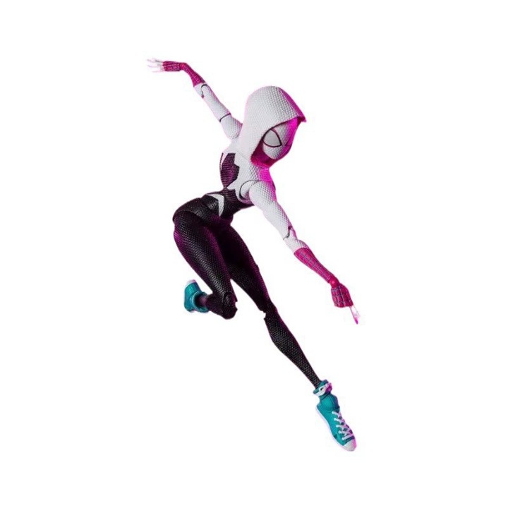 Marvel Spider-Gwen figura, kivételes részletekkel, magas artikulációval, többszínű, 15 cm