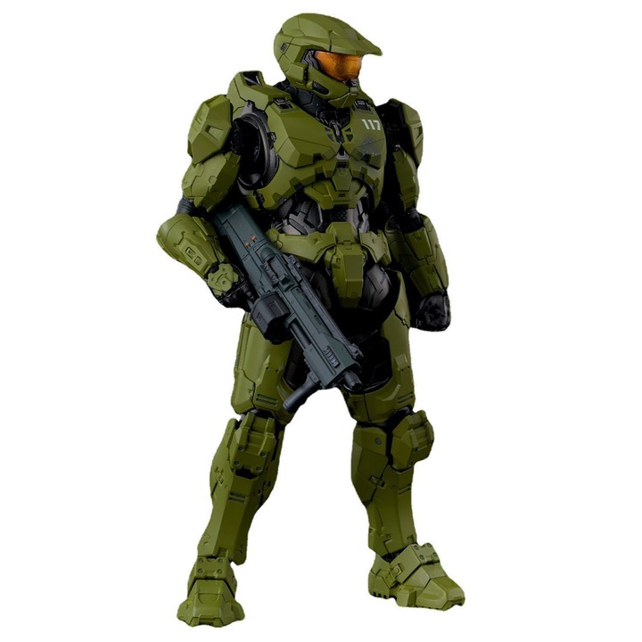 Master Chief figura, HALO, 1/12, kivételes részletek, fémhatású felület, gyűjtői szett