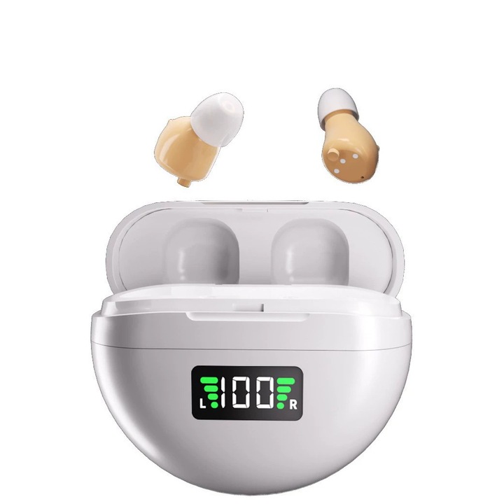 Aparat auditiv digital Z-117, display LED, reducere zgomot, bej, set 1 buc