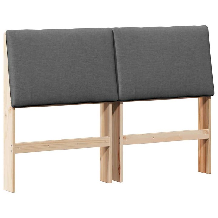 Tablie tapitata vidaXL, Gri inchis 150 cm Lemn de pin masiv