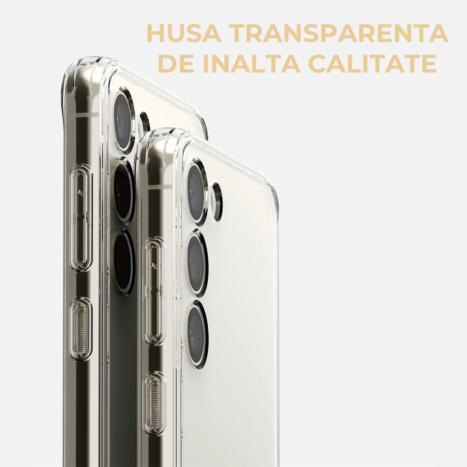 Husa pentru Samsung Galaxy A57 5G Daden® Transparent Clear, Protectie Camera, Antisoc, Transparenta