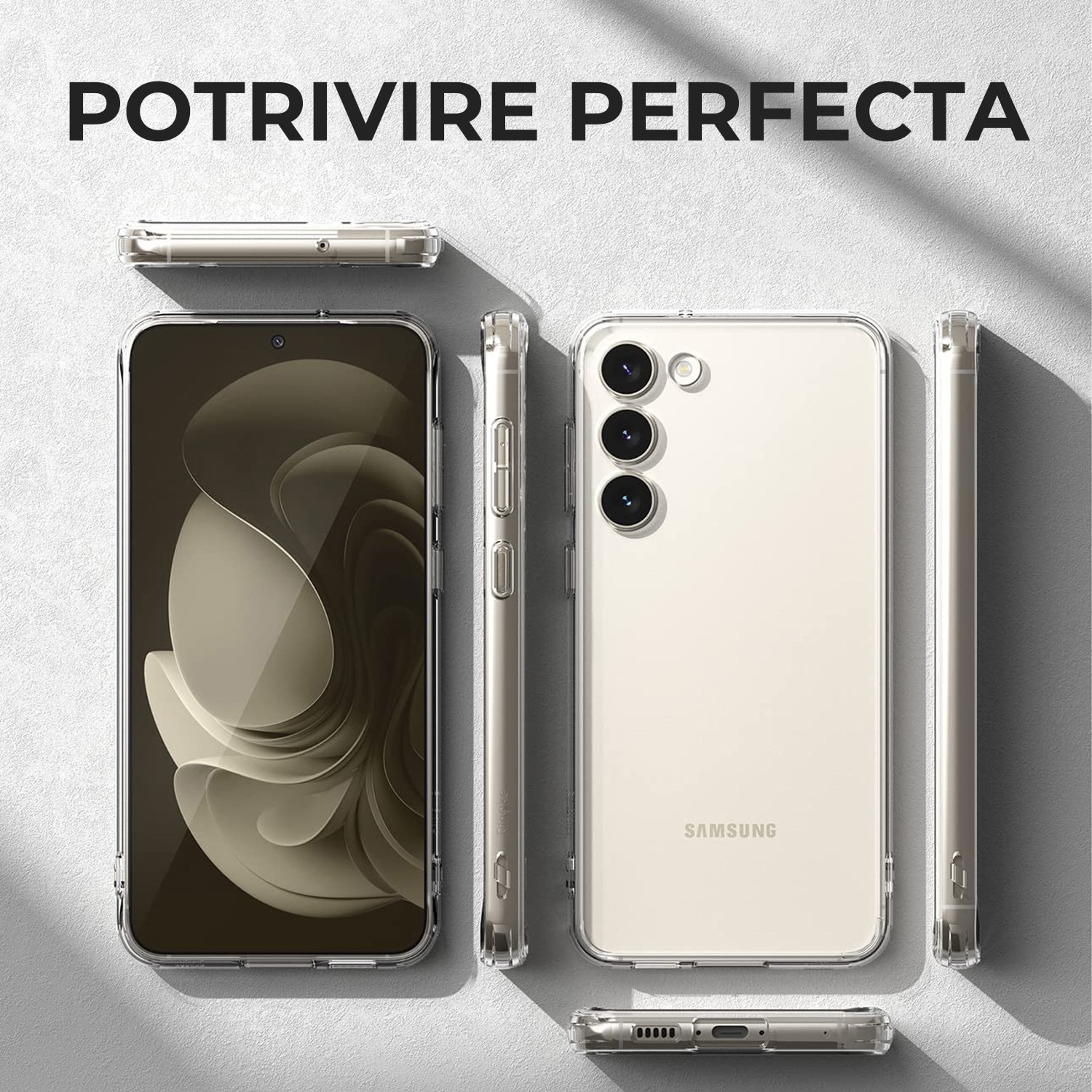 Husa pentru Samsung Galaxy A57 5G Daden® Transparent Clear, Protectie Camera, Antisoc, Transparenta