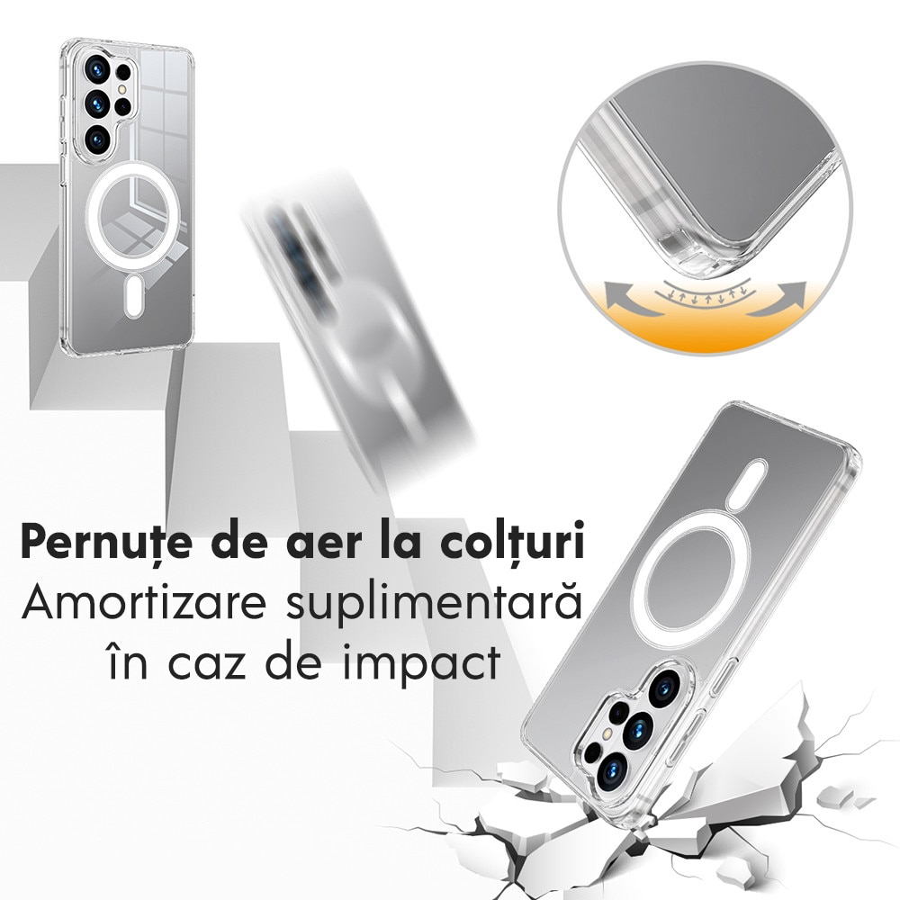 Husa pentru Samsung Galaxy S26 Ultra Daden MagSafe Pro, Incarcare wireless, Protectie ridicata, Transparenta