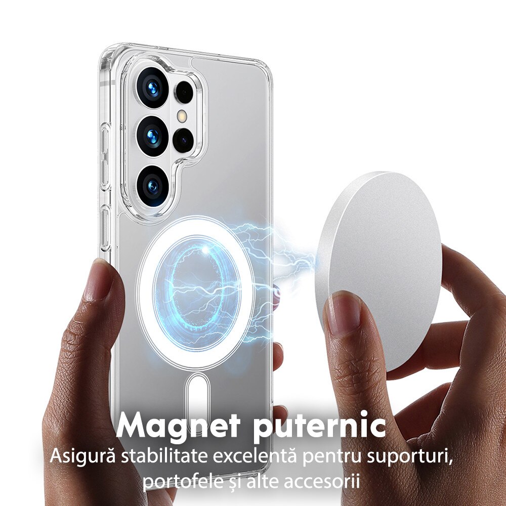 Husa pentru Samsung Galaxy S26 Ultra Daden MagSafe Pro, Incarcare wireless, Protectie ridicata, Transparenta