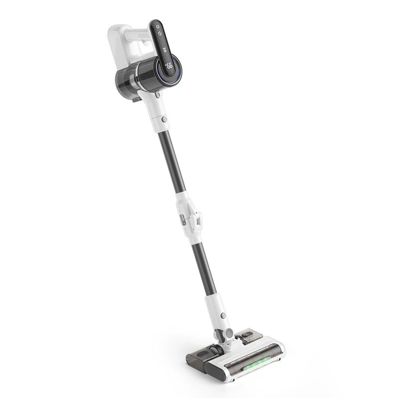 Aspirator Vertical Fara Fir 3-in-1, cu Functie de Spalare si Mop, Putere 180W 15.000Pa, Tub Pliabil, Ecran LED, Rezervor Apa, Perie cu LED pentru Animale, Alb