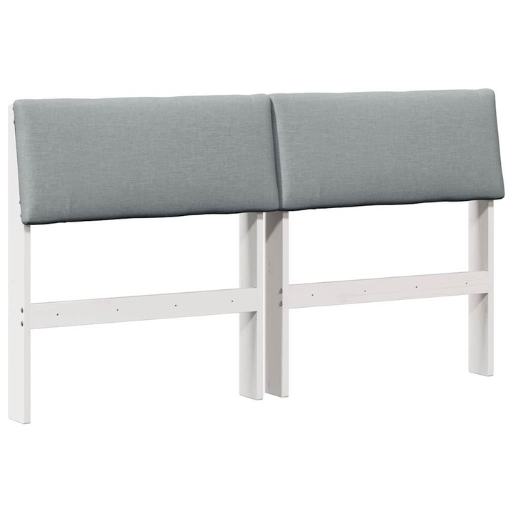 Tablie tapitata vidaXL, Gri deschis 150 cm Lemn de pin masiv