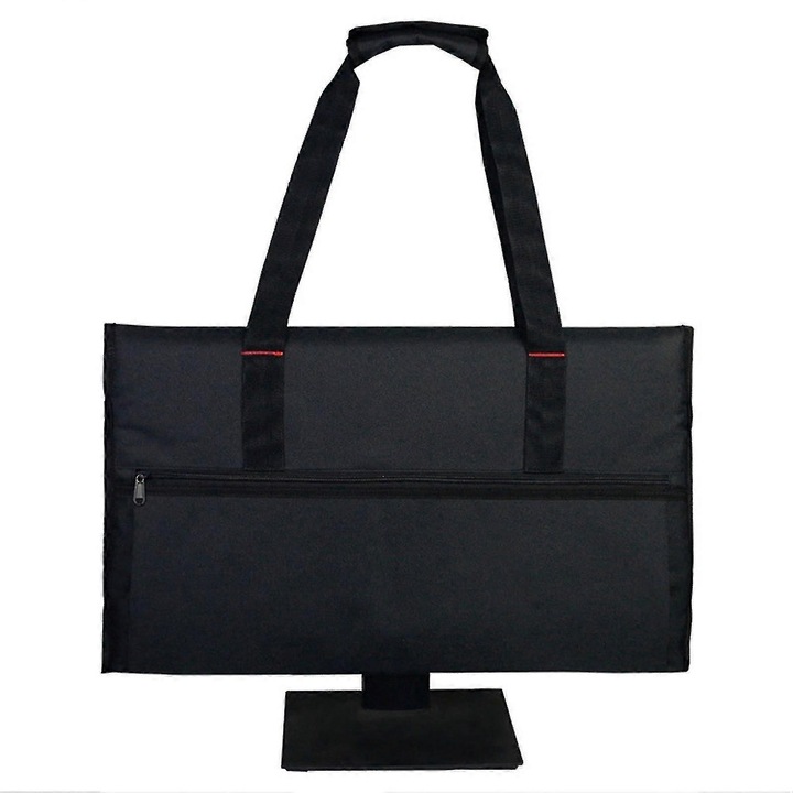 Geanta de transport pentru monitoare de 24 inch, protectie captusita, neagra, dimensiuni 72x54cm