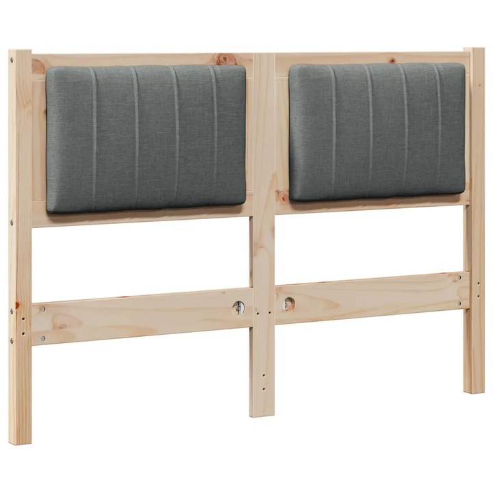 Tablie tapitata cu headboard vidaXL, Maro 120 cm Lemn de pin masiv