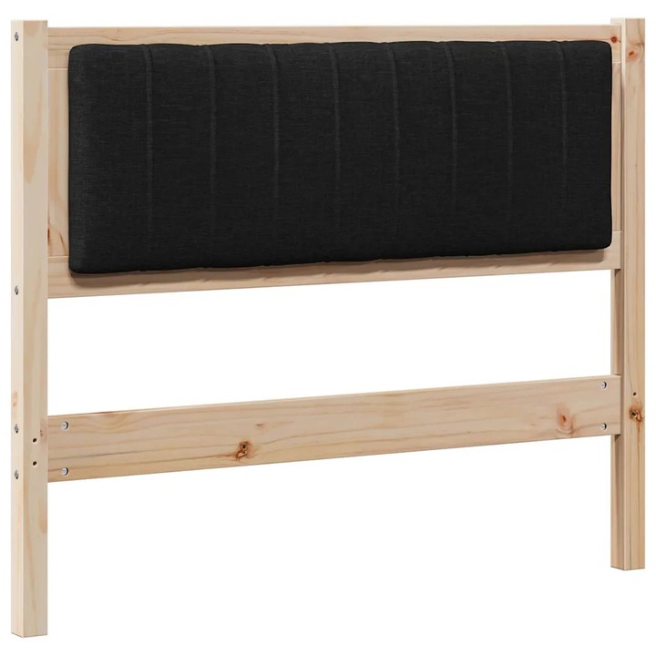 Tablie tapitata cu headboard vidaXL, Maro 100 cm Lemn de pin masiv
