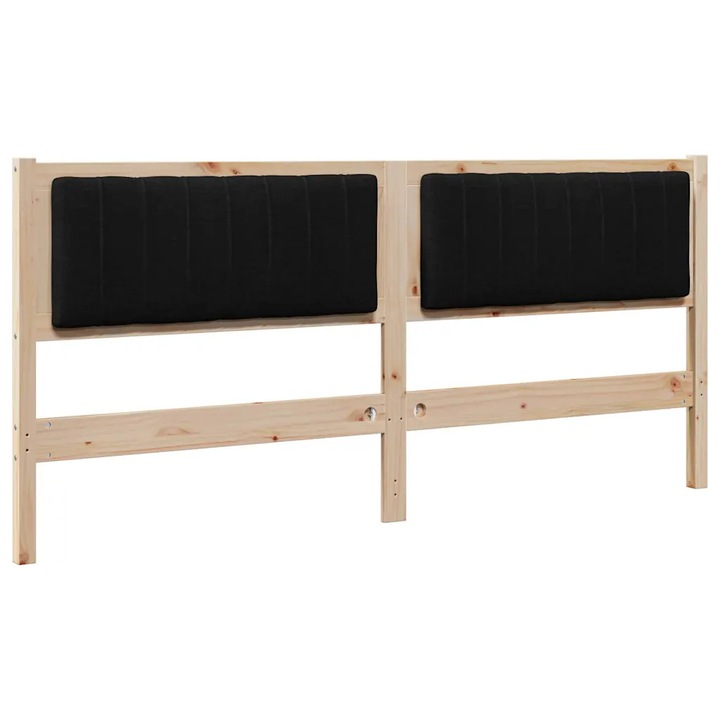 Tablie tapitata cu headboard vidaXL, Maro 180 cm Lemn de pin masiv