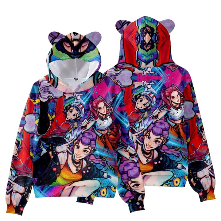 Hanorac copii K-pop Witcher Girls, confortabildwqf, Multicolor