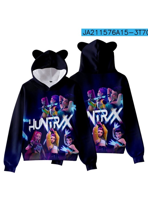 Дамски суичър, дизайн Huntrix, свободна кройка, топла материя