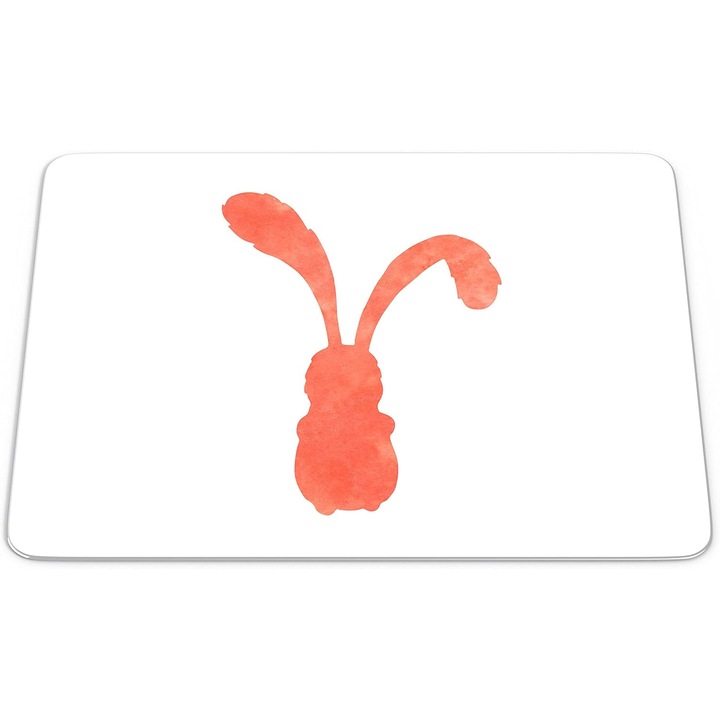 Mouse Pad Questo Casa, Iepuras Coral, Textil, 22x18cm