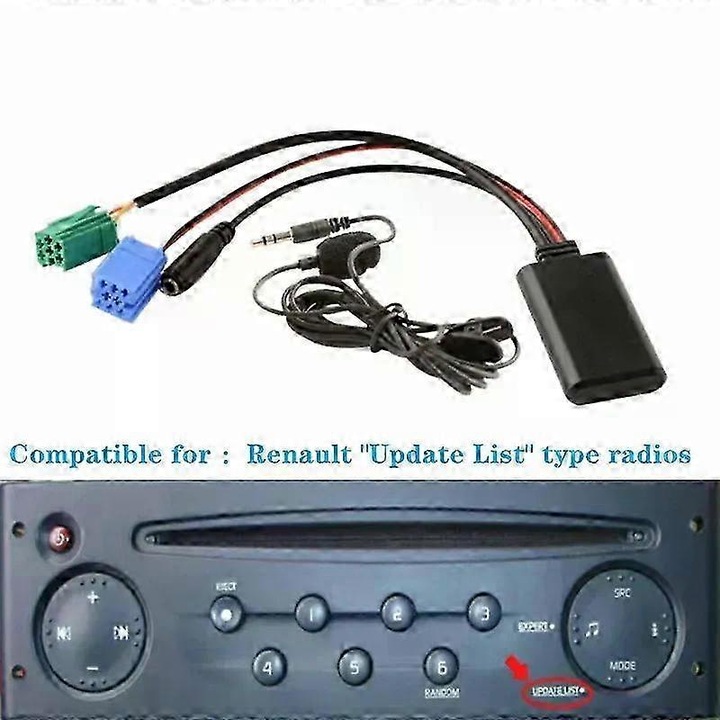 Adaptor Bluetooth AUX cu Microfon pentru Radio Auto Renault 2005-2011