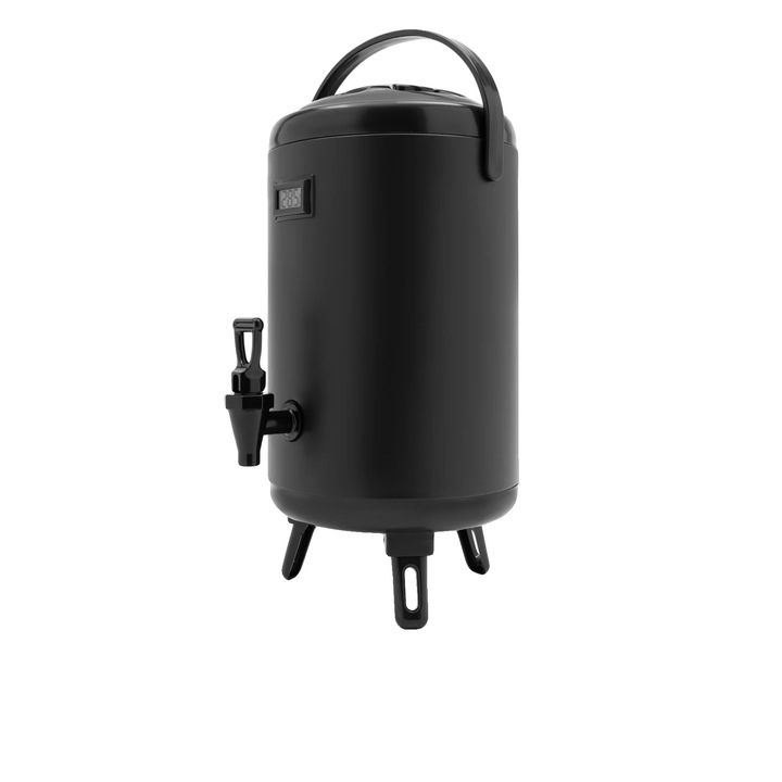 Dozator bauturi calde, 10L, inox, design modern, inaltime suport 8cm, pliabil