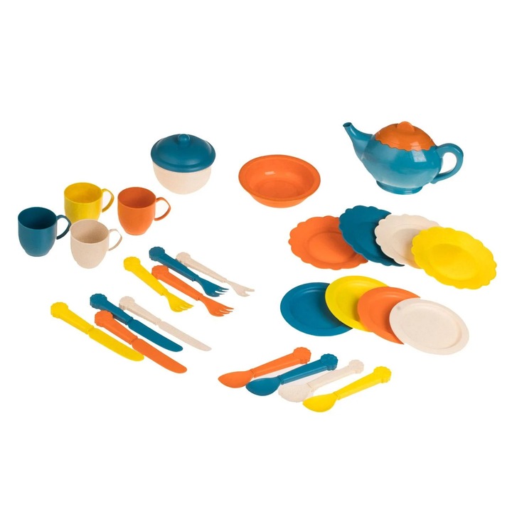 Set de Joaca Accesorii Ceai & Masa, 27 piese, plastic, multicolor