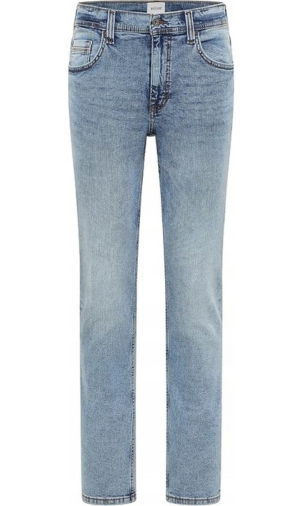 Férfi Blugi, Mustang, Washington, Egyenes Szabás, Közepes Derék, Cipzár, Hosszú, 5 Zseb, Pamut, W34-L30 US, Kék