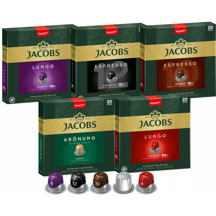 Set de 100 de capsule Jacobs Nespresso