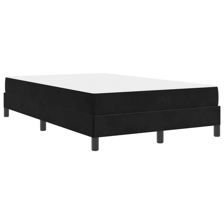 Boxspring ágy matraccal matracmal Fekete 120 x 190 cm Bársony, vidaXL, 3398679