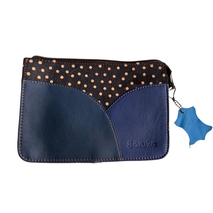 Soruka megfordítható crossbody táska – újrahasznosított bőr, kétoldalas, többszínű