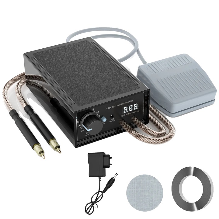 Hegesztőgép, 8000W, hordozható kivitel, 110-240V, 1-3mm nikkel szalagokhoz