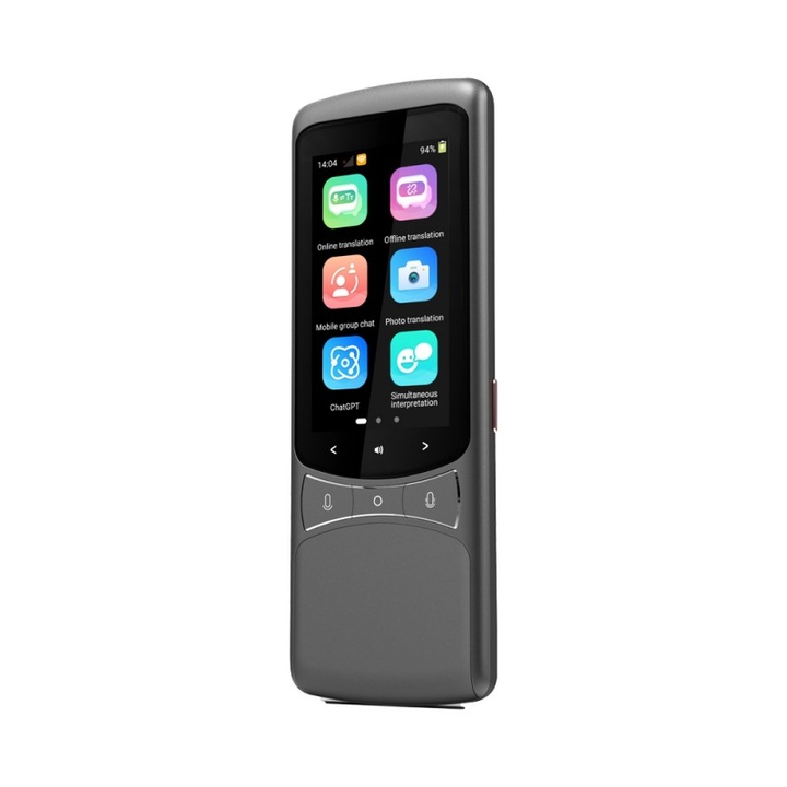 Translator, UWOT, suportă 142 limbi, 3, 1 inci, culoare gri-argintiu