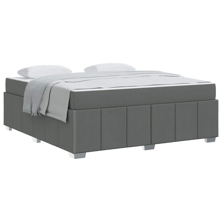 Ágykeret matracmal Sötétszürke 180 x 200 cm szövet, vidaXL, 3398301