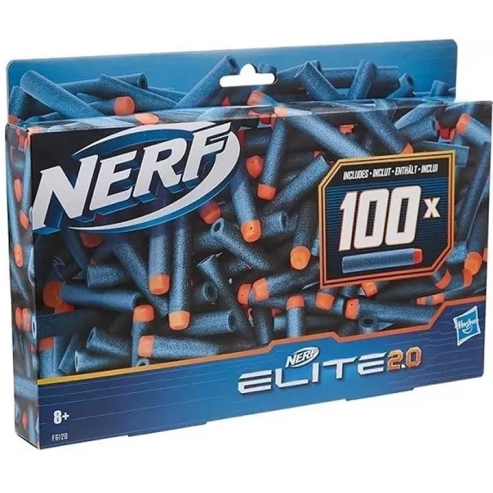 Set 100 proiectile Hasbro Nerf Elite 2.0, spuma moale, accesorii