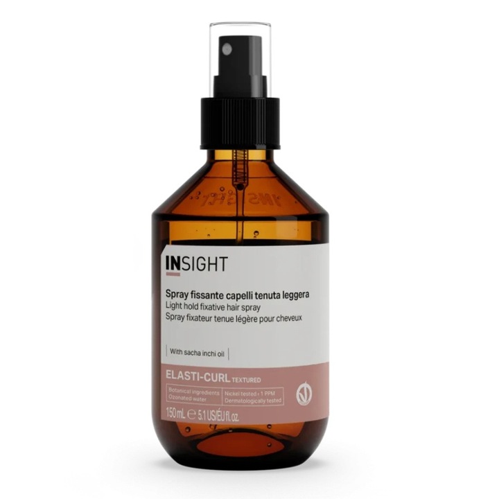 Spray fixativ pentru parului cret, fixare usoara, organic, INSIGHT, IEC677, 150 ml