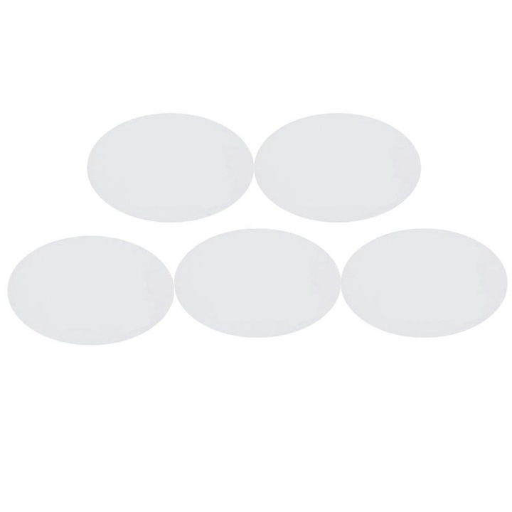 Set 5 panouri pictura ovala, alb, 20x25cm