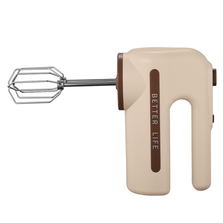 Mixer de oua cu doua bete, USB, cinci viteze, culoare kaki