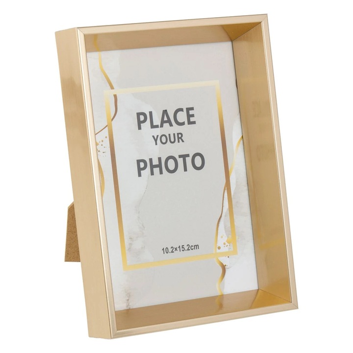 Rama Foto cu Cadru Auriu Lat 10x15cm