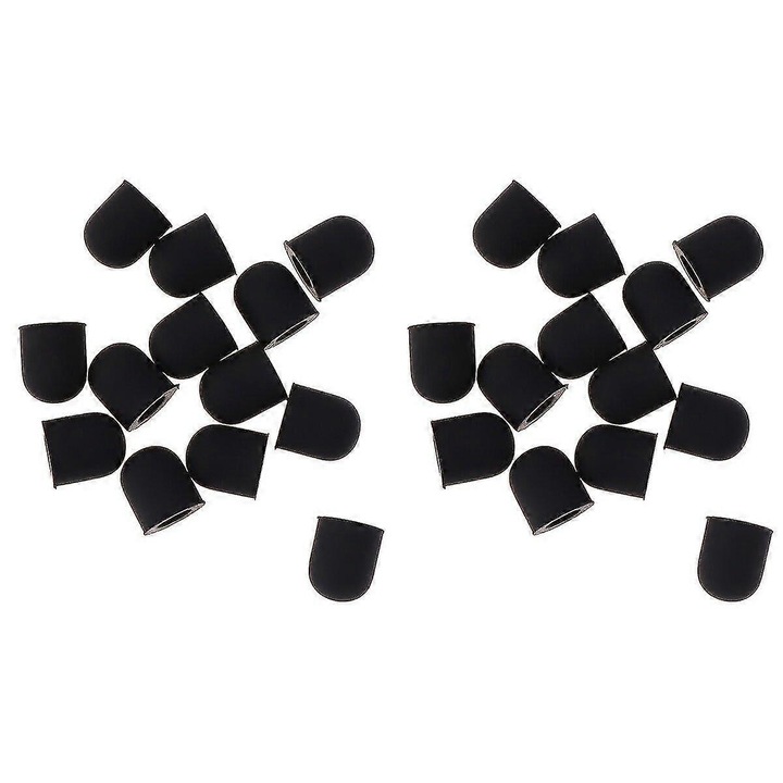 Set 75 bucati varfuri de inlocuire pentru stilou capacitiv, silicon, negru, 0.8x0.6x0.6cm
