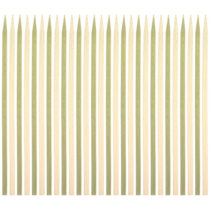 Set 200 scobitori din Bambus pentru Gratar, Galben Deschis, 21x0.5cm