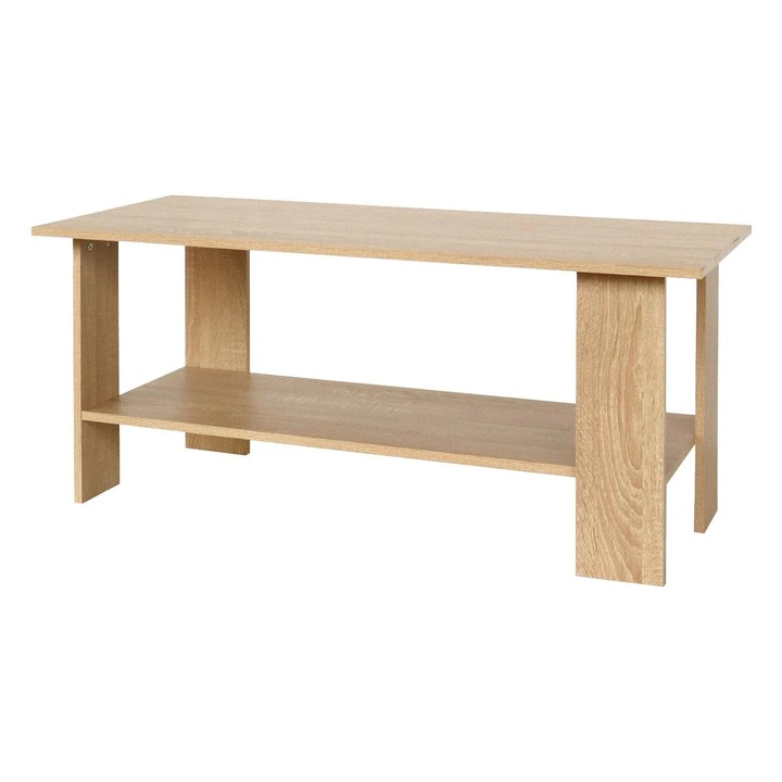Помощна маса от MDF в светъл естествен цвят 110x50x48см