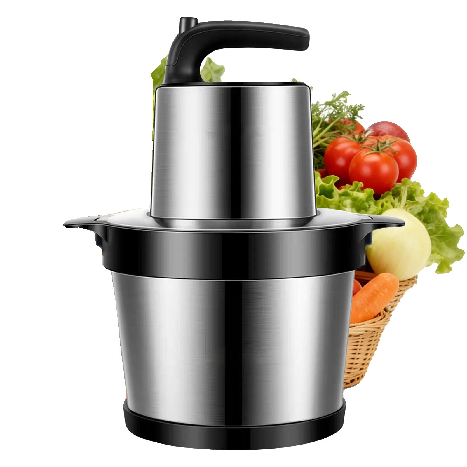 Robot de bucatarie electric, 1000W, cu bol de sticla 2L, 4 cutite