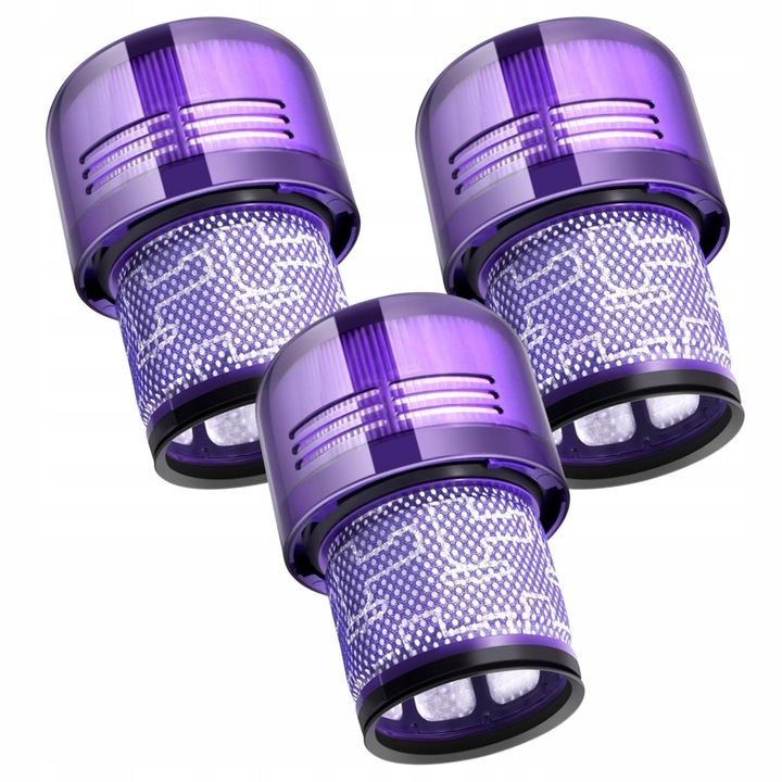 Set 3 Filtre Lavabile, AreoSe, pentru Dyson V11 SV14 SV17, filtrare eficienta a aerului, protejeaza sanatatea familiei, montare rapida, perie de curatare inclusa