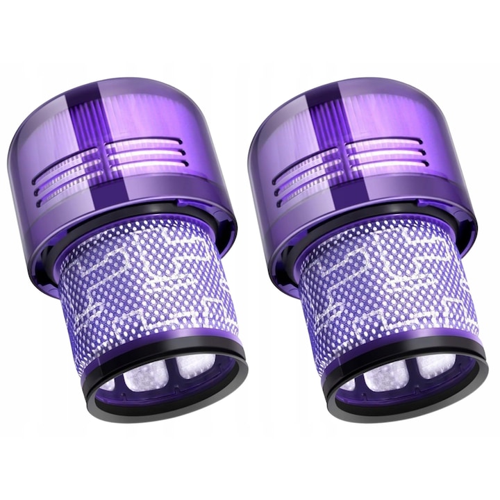Set 2 Filtre Reutilizabile, AreoSe, compatibile Dyson V11 Animal Absolute, retin particulele microscopice, usor de curatat, asigura functionarea optima a motorului