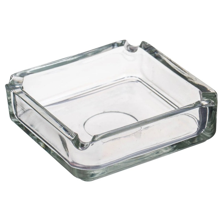 Átlátszó Üveg Hamutartó, négyzet alakú 9,5x9,5cm