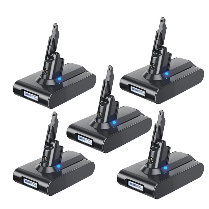 Set baterii 6500mAh, compatibile cu modele Dyson V7, 5PCS