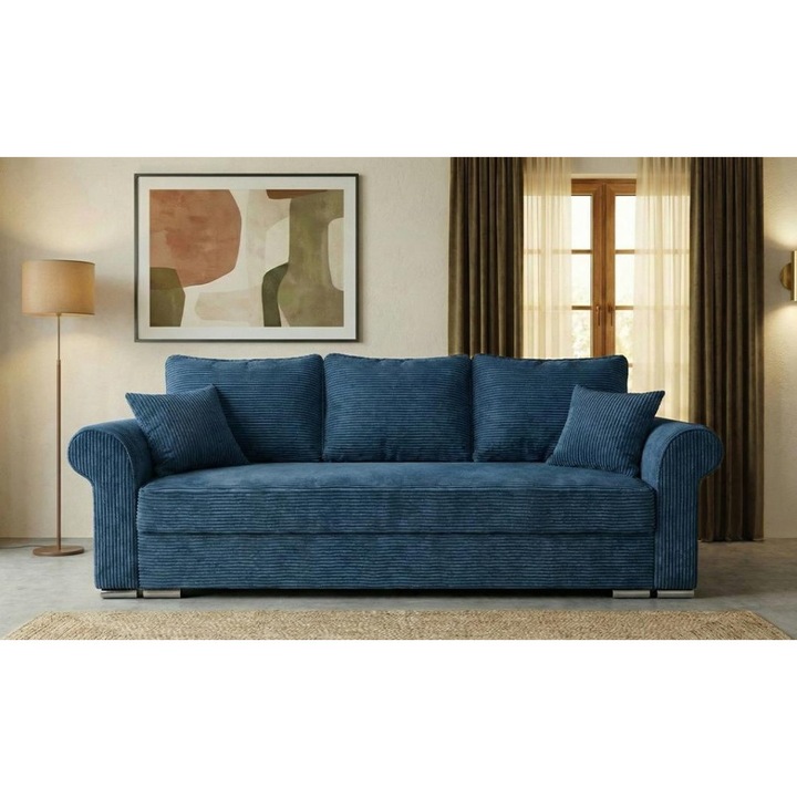 Canapea Extensibila Ariana Memory Mini, Albastra