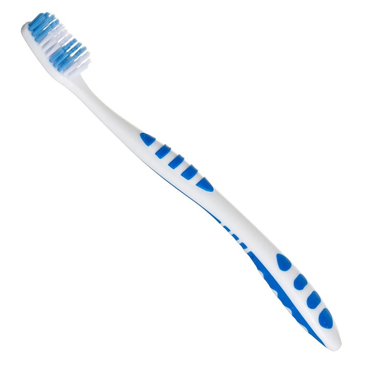 Közepes keménységű lila felnőtt fogkefe