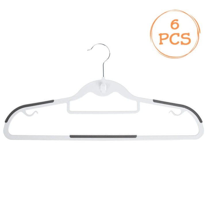 Umerase din Plastic Alb Antislip 45cm - 6buc