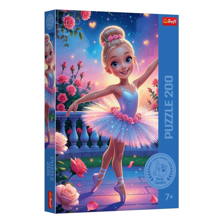 Puzzle Rózsaszín Balerina Rózsa (200 darab) - Trefl